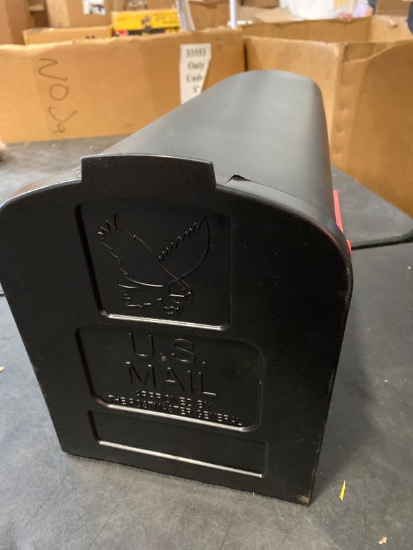 Photo 1 of Architectural Mailboxes Parsons Medium Capacity, Plastic Post Mount Mailbox, Black