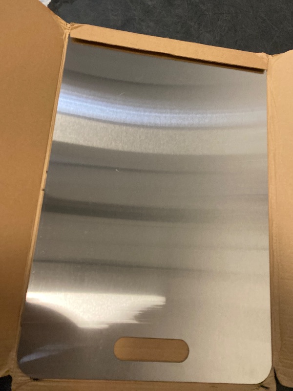 Photo 1 of (12x18") Cutting Boards for Kitchen 304 Stainless Steel Cutting Board 18x12in Metal Chopping Board Double-Sided Use Perfect for Various Cooking Tasks