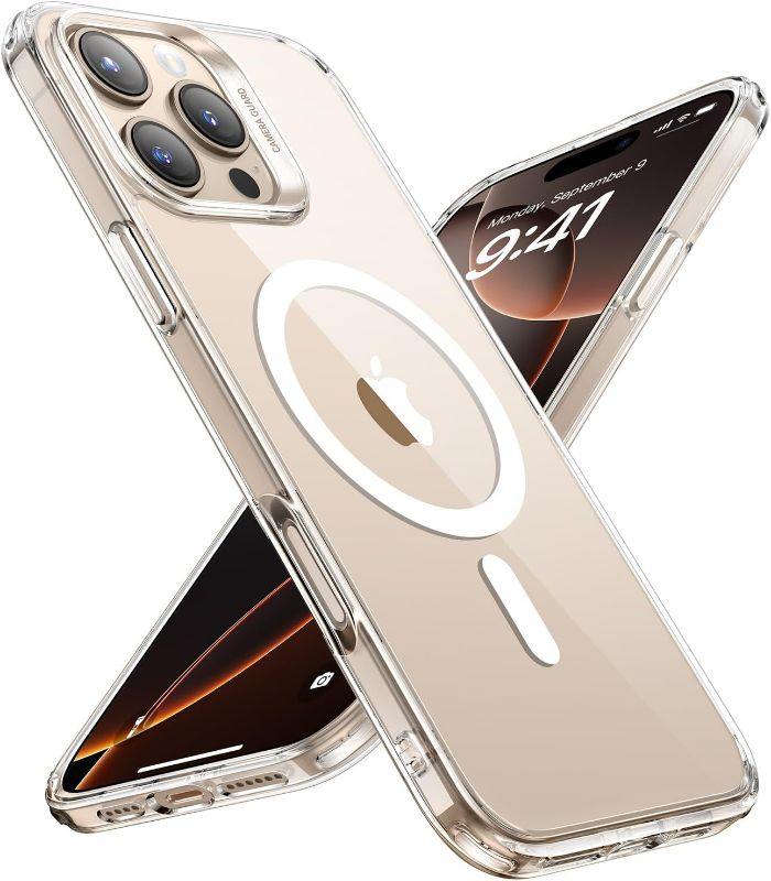 Photo 1 of ESR for iPhone 16 Pro Case, Compatible with MagSafe, Shockproof Military-Grade Protection, Magnetic Phone Case for iPhone 16 Pro 6.3 inch, Clear