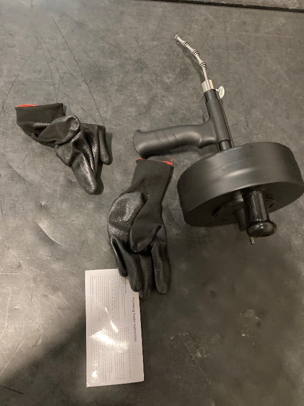 Photo 1 of Edward Tools Drain Auger Drill Attachment – 15 Ft Steel Cable Drain Snake for Sink, Tub, and Shower Clogs – Heavy-Duty High-Impact Plastic Drum – Compatible with Most Power Drills