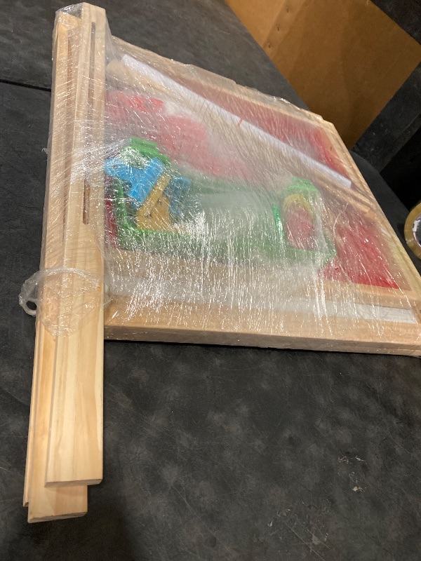 Photo 1 of Kids Easel Bracket Type 4 Layer Thickened Dust Drawing Board Liftable Wooden Easel Kids Art Easel