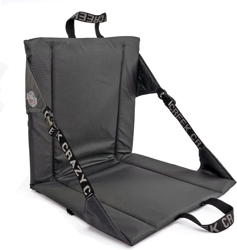 Photo 1 of Crazy Creek Original Chair Perfect for Stadium Seats, Camping, Hiking & More, Comfort On All Terrains, Adjustable Straps, Lightweight Design, Water-Resistant, Slate