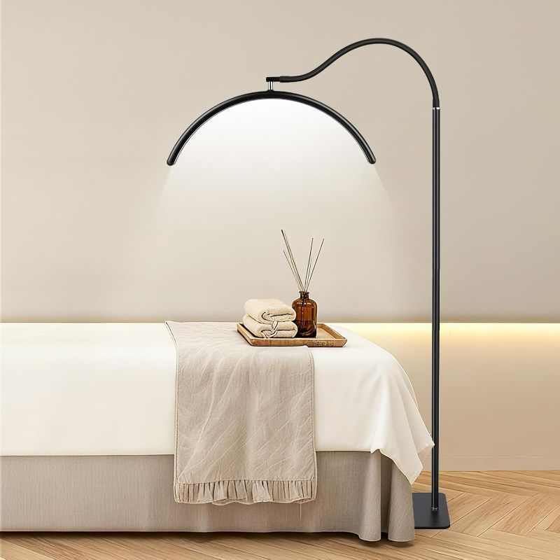 Photo 1 of Half Moon Lash Light for Eyelash Extensions & Estheticians, Dimmable LED Lash Lamp with Flexible Gooseneck, Shadow-Free Moon Light for Lash Tech, Tattoo, SPA, Eyelash Lamp (Glossy Black)
