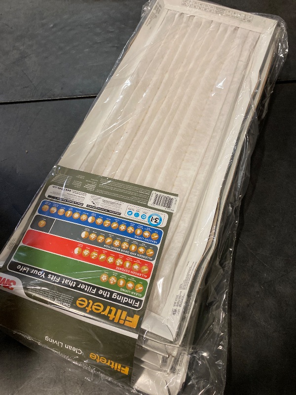 Photo 1 of Filtrete 12x30x1 Air Filter, MPR 300, MERV 5, Clean Living Basic Dust 3-Month Pleated 1-Inch Air Filters, 6 Filters
