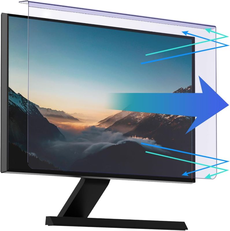 Photo 1 of Anti Blue Light Screen Protector for 23, 23.6, 23.8 and 24 Inches Computer Monitor Hanging Type Blue Light Blocking Filter Anti Scratch Eye Protection Shield for Desktop Computer(BL HT 24 Inches)
