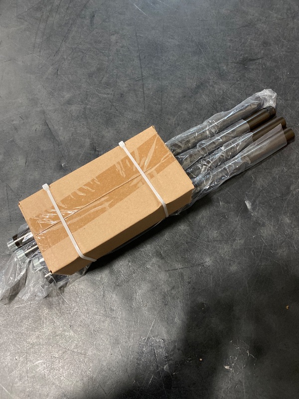 Photo 1 of Brown Curtain Rods for Windows 72 to 144 Inches Adjustable Length Heavy Duty 7/8" Diameter Window Curtain Rod with Decorative Finials for Outdoor Farmhouse Bedroom Kitchen Living Room