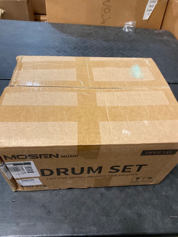 Photo 1 of Drum Set 3-Piece Beginner Drum Set Junior Drum Kit with Adjustable Throne, Cymbal, Pedal & Drumsticks Drums with Bass Tom Snare Drum - Blue