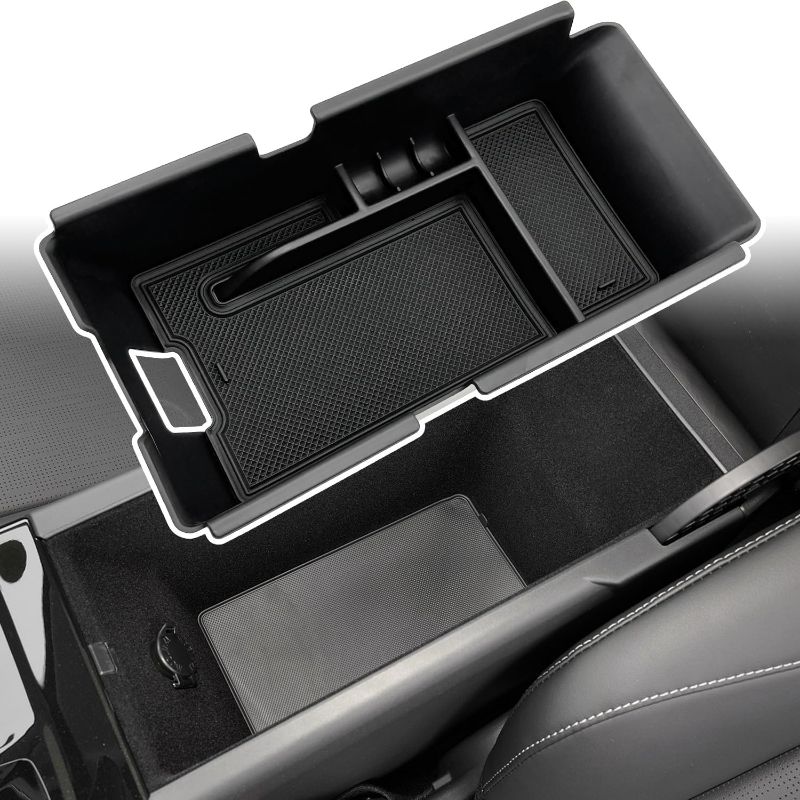 Photo 1 of Compatible with Camry XLE or XSE 9th 2024 2025 & Camry LE SE 9th 2024 2025 Center Console Organizer Tray Accessories (Black)