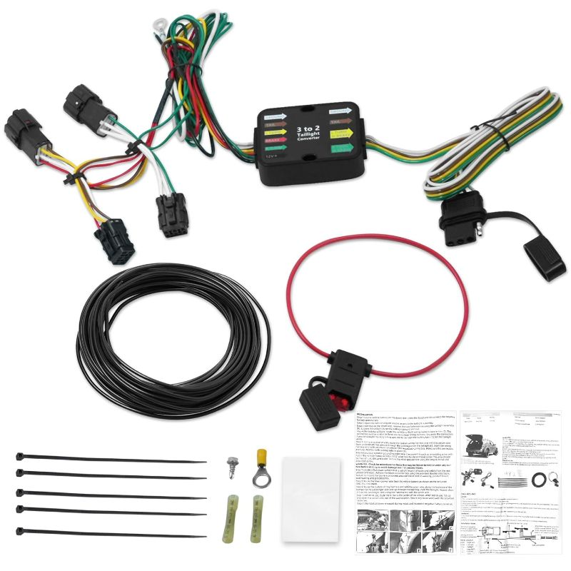 Photo 1 of 4-Pin Trailer Wiring Harness Compatible with 2010 2011 2012 2013 2014 2015 2016 2017 2018 Tucson Replacement for 56348 Towing Hitch Wiring for Trailer Lights Connect