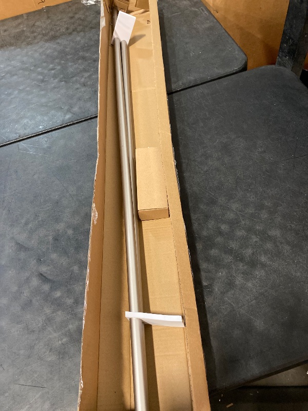 Photo 1 of 2 Pack Curtain Rods 72 to 144 Inches,1 Inch Curtain rods for Windows, Hanging Curtain Rod & Wall Mount with Brackets Heavy Duty Rod,End Cap Single Rod, Brushed Nickel