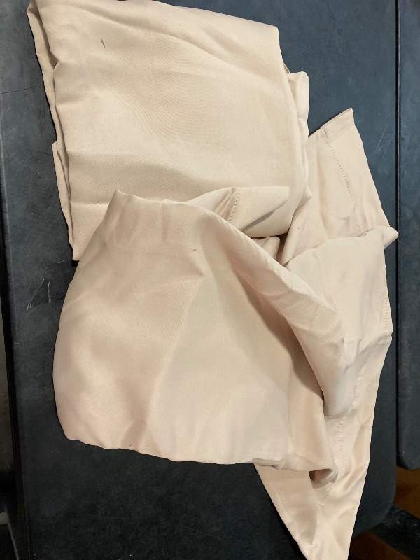 Photo 1 of Beige Blackout Curtains 45 Inches Long 2 Panels for Bedroom - Short Thermal Insulated Drapes with Rod Pocket Room Darkening Privacy for Kitchen Bathroom Window, 42 x 45 Inch