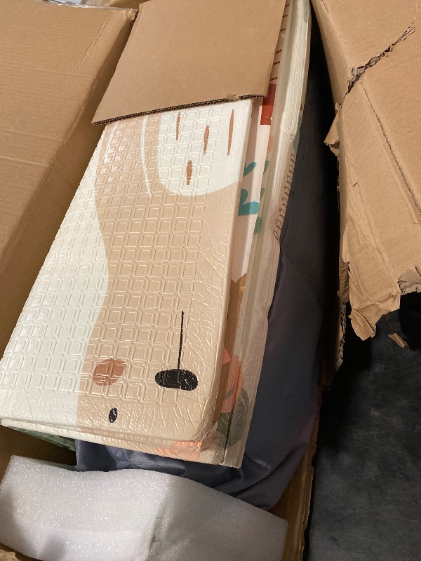 Photo 1 of Baby Playpen with Mat 50x50 Inch, Play Pen for Babies and Toddlers with Gate, Baby Fence Sturdy Safety Playpen, Indoor & Outdoor Kids Activity Center