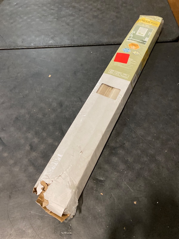 Photo 1 of Cordless Light Filtering Mini Blind - 33 Inch Width, 64 Inch Length, 1" Slat Size - Alabaster - Cordless GII Morningstar Horizontal Windows Blinds for Interior by Achim Home Decor