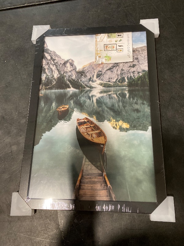 Photo 1 of Americanflat 12x18 Poster Frame with Shatter-Resistant Glass - Signature Collection - Gallery-Style Frames Made of Engineered Wood - Photo Frame for Wall Display - Black