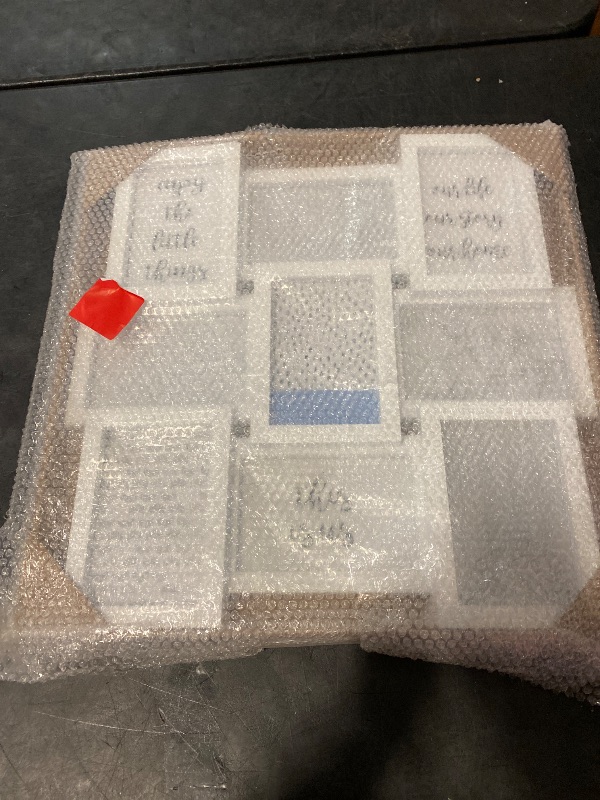 Photo 1 of Melannco 18 x 18 Inch 9 Opening Photo Collage Frame, Displays Four 4x6 and Five 6x4 Inch Photos, White