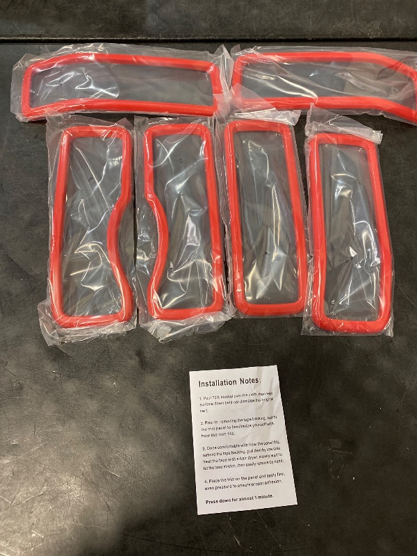 Photo 1 of Front Grille Ring Cover Trim Sticker Compatible for Jeep Wrangler JL/JT Gladiator 2024 Up ABS Exterior Accessories