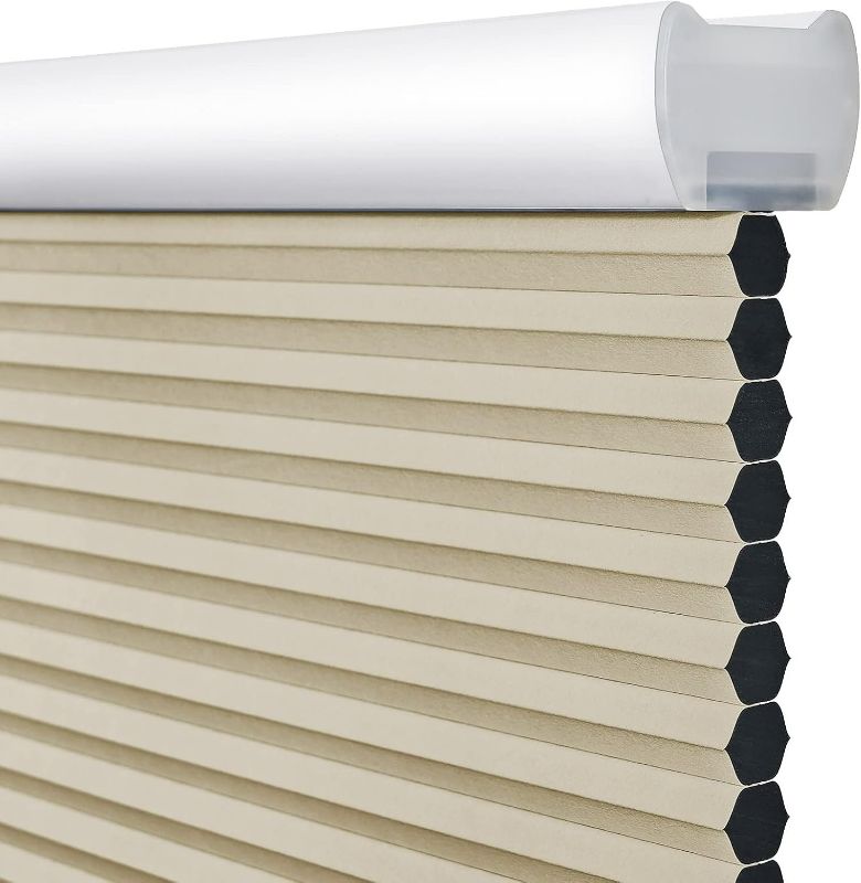 Photo 1 of 35.75"W x 60"H Cordless Blackout Cellular Shades, Cellular Blinds for Windows Door, Honeycomb Window Blinds & Shades for Home Kitchen Bedroom Children Room Office, Easy to Install