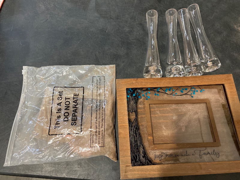 Photo 1 of Blended Family Unity Sand Ceremony Kit Photo Frame Wedding Unity Wood Picture Frame Together We Make a Family Sand Ceremony Kit Picture Decoration for Wedding Home Keepsake Supplies