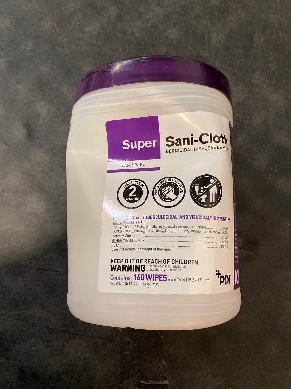 Photo 1 of Professional Disposables Surface Disinfectant Super Sani-Cloth Wipes, 160 Count