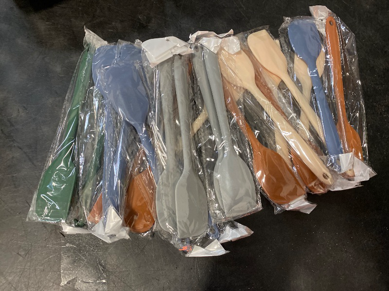 Photo 1 of 24 Pieces Mini Silicone Spatulas, 8.3 Inch Small Rubber Spatula Heat Resistant Non Stick Seamless Design Flexible Scrapers Kitchen Use Cooking Baking Tool (Vibrant Color)