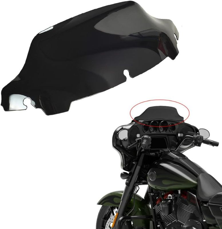 Photo 1 of Black " Wave Windshield Windscreen Wind Splitter Compatible for 2014-2023 Harley Davidson Touring Street Glide/Electra Glide/Ultra Limited/Tri Glide FLHT FLHX FLHXS FLHTK 14-23