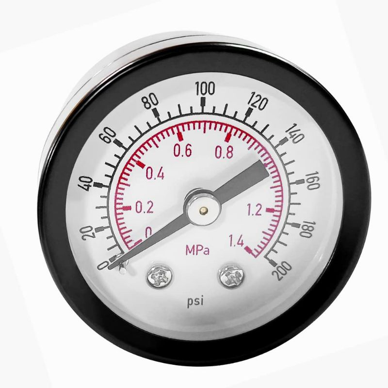 Photo 1 of Air Pressure Gauge for Air Compressor 1-1/2" Dial Center Back Mount, 1/8" NPT,0-200 Psi