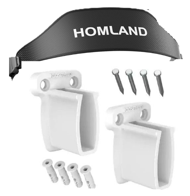 Photo 1 of 2 Item Mixed Categories | Pre-Loaded 2 in. H Wall Shelf Brackets with Anchors for Wire Shelving (2-Pack) + HOMLAND Bariatric Walker Between handle Frame