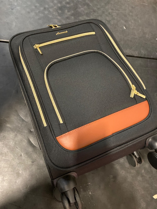 Photo 1 of Carry on Luggage 22x14x9 Airline Approved, 22 Inch Large Rolling Suitcase with Garment Bag, Spinner Wheels & TSA Lock, 49L Softside Lightweight Underseat Carry-on Luggage for Men Women Travel