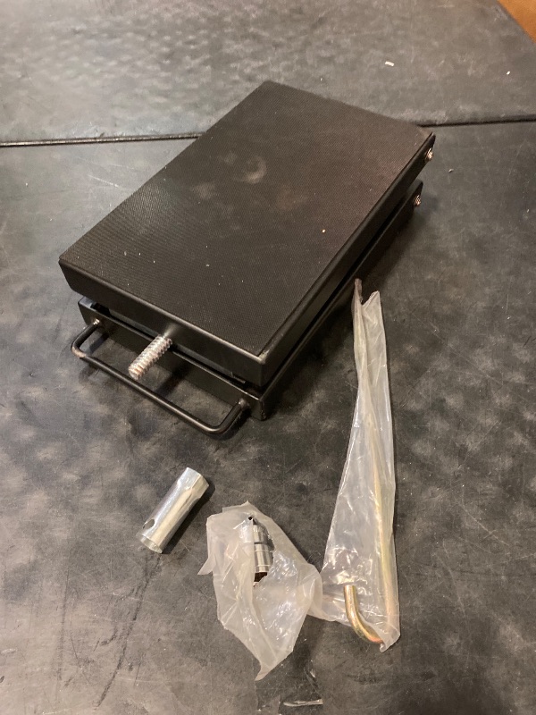 Photo 1 of Heavy-Duty 1100 LBS Motorcycle Lift Stand, Wide Anti-Slip Deck with J Crank Handle & Socket, Black Steel Motorcycle Jack Stand Scissor Lift for Cruisers, Dirt Bikes, Street Bikes, ATVs & Motorcycles