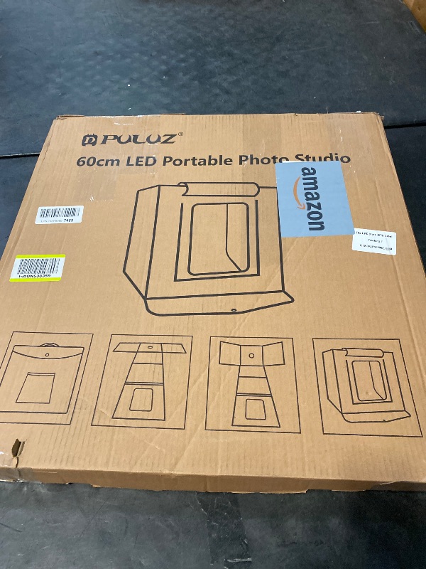 Photo 1 of Light Box Photography, 24x24 inch Large Photo Studio Light Box, Professional Dimmable Photo Booth with 120 LED Lights & 6 Backdrops for Jewelry and Food Items Product Photography