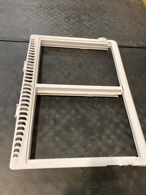 Photo 1 of 240364790 AP4393266 240364718 Crisper Pan Shelf Frame Cover W/O Glass Compatible with Electrolux Frigidaire Refrigerator Drawer Cover White 240364729 240364716 240364796 1512533 Replacement