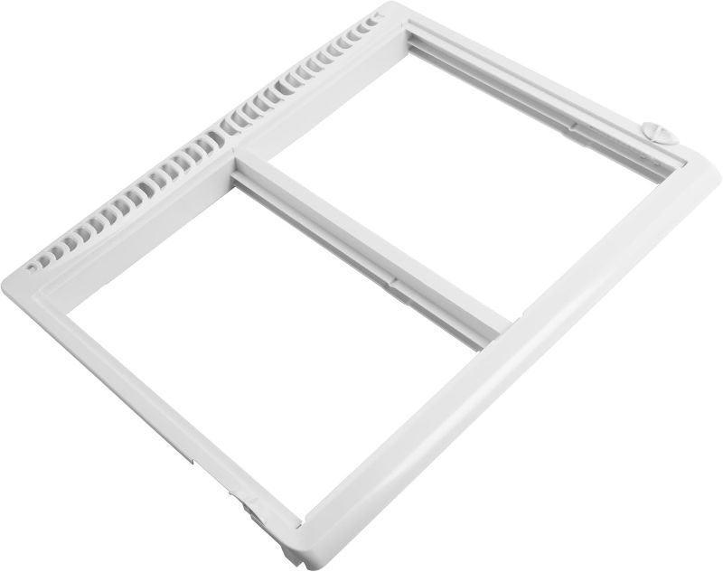 Photo 1 of 240364790 AP4393266 240364718 Crisper Pan Shelf Frame Cover W/O Glass Compatible with Electrolux Frigidaire Refrigerator Drawer Cover White 240364729 240364716 240364796 1512533 Replacement