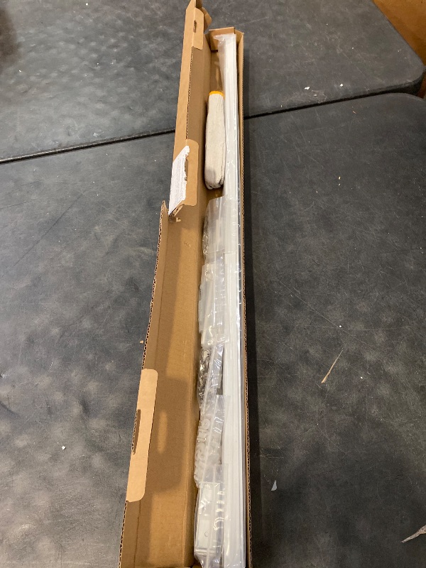 Photo 1 of Ceiling Curtain Track, Ceiling Wall Mount Room Divider Curtains Track Rods Heavy Duty Ceiling Track Curtain Rail, RV Ceiling Track for Curtains with Rollers Hooks Clips for 3-6ft, White