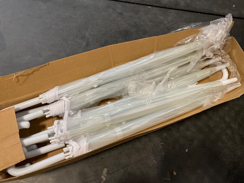 Photo 1 of 8 Pack Clear Bubble Umbrella Wedding, High-Visibility Transparent Rain Umbrellas Bulk, Windproof Large Clear Umbrella, Firm and Durable, Dome Umbrellas for Wedding Bride Groom Photography Golf Outdoor
