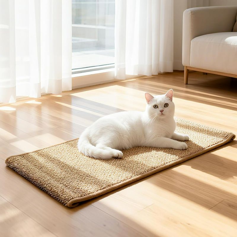 Photo 1 of 8 pack 31.5 X 14 Inch Upgrade Soft Sisal Horizontal Cat Floor Scratching Pad, Cat Scratching Rug Protect Furniture