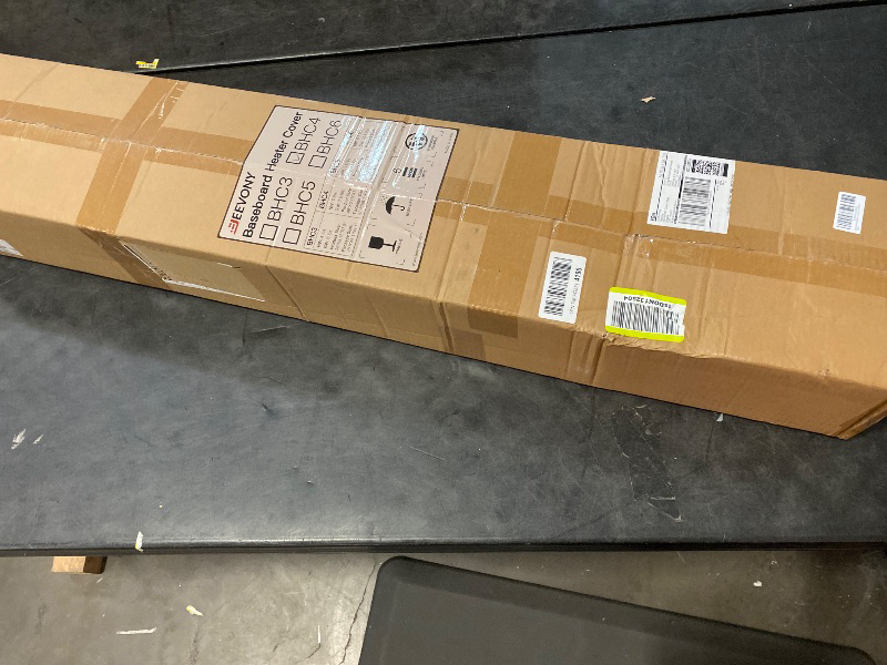 Photo 1 of 4ft Galvanized Steel Easy Slip-On Baseboard Heater Cover with Left and Right End Caps, High Quality Easy Installation Baseboard Cover Kit for Bathroom and Hydronic Home Heating Systems