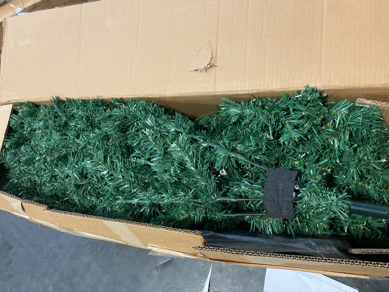 Photo 1 of 7FT Christmas Tree with Lights,Artificial Christmas Tree with 500 LED Lights and 1592 Branch Tips,Xmas Tree with Foldable Stand Perfect for Indoor&Outdoor,Christmas Decoration for Party