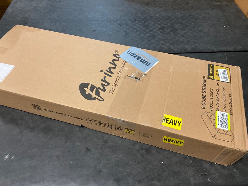 Photo 1 of CUBICLE Book Shelf, 6-Cube Bookshelf, Extra Thick Frame Horizontally & Vertically Reversible Bookcase with Open Back, 14.6" x 44" x 30", for Living Room, Bedroom, Home Office, Light Grey