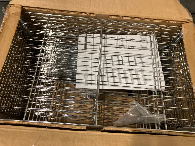 Photo 1 of 8 Tier 2000 lbs Storage Rack Metal Wire Shelving Unit, Storage Standing Shelf Organizer for Laundry Bathroom Kitchen Pantry Closet Garage Utility Room, Chrome 13.8" D x 23.6" W x 79.5" H