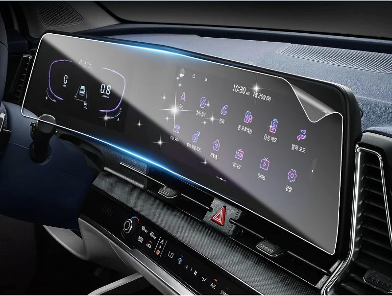 Photo 1 of 2PCS for 2024 2025 Kia Sportage Screen Protector 12.3 In Fit for 2023 2024 2025 Kia Sportage Accessories (EX/X-Line) 12.3" Curved Dual Panoramic Screen Protector HD Clear Navigation Cover