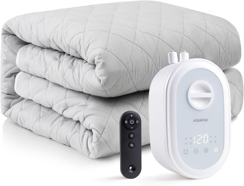 Photo 1 of AquaPad CozyFlow Mini Water Heated Mattress Pad, 3 YR AquaCare, UL499 Tested, No Electric Wire, All Digital, AirQuiet 2.0 Technology, Smart, Smooth, Hydro Heat (King)