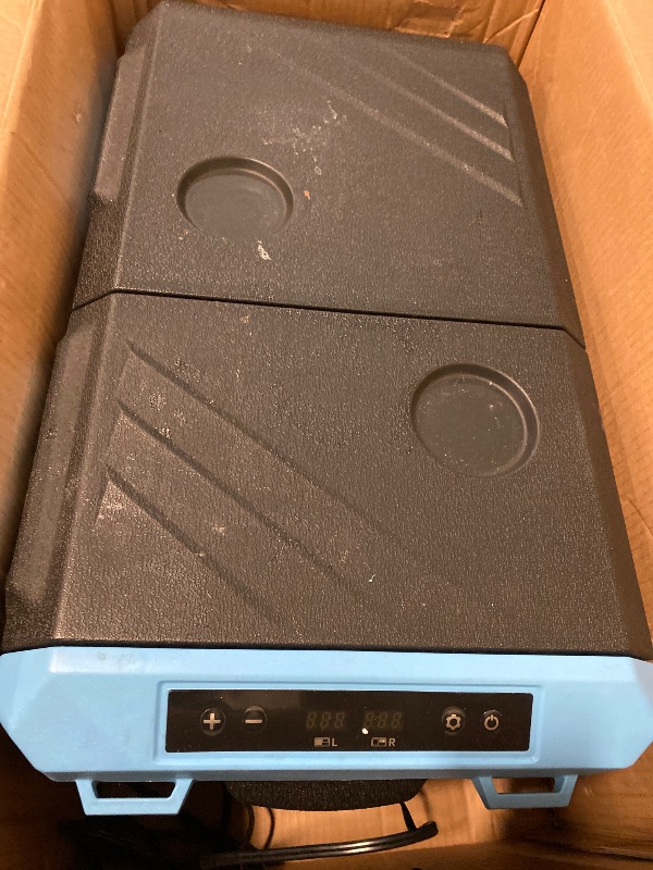 Photo 1 of 25L Car Refrigerator Freezer, 27QT Dual Zone Portable Compressor Cooler with Reversible Door, 100–240V AC / 12V / 24V DC Powered, Touchscreen Control, LED Light, -4 to 68, Ice Blue