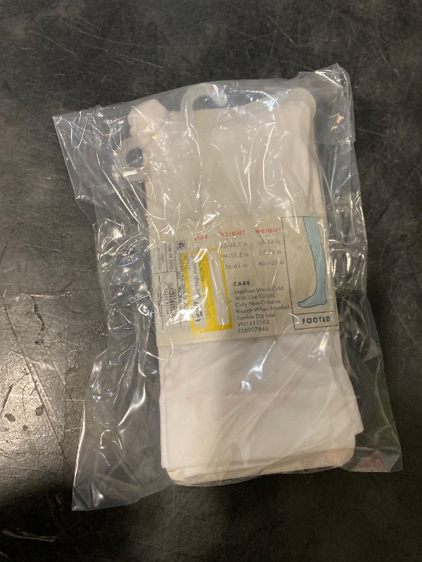 Photo 1 of 12-14 Girls' High Waisted Nylon Tights Fresh White 