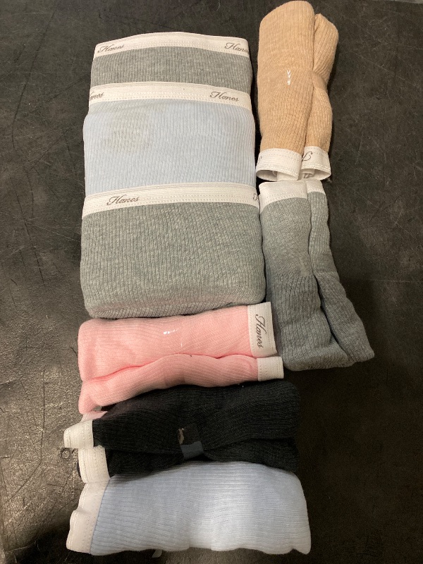 Photo 1 of 8/XL Hanes Women's 9pk Cotton Ribbed Heather Briefs