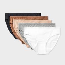 View 1 of M Women's 5pk Cotton Blend Bikini Underwear Assorted Neutral