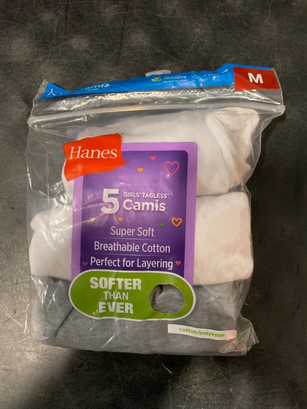 Photo 1 of M Hanes Girls' Cami 5-Pack Wardrobe