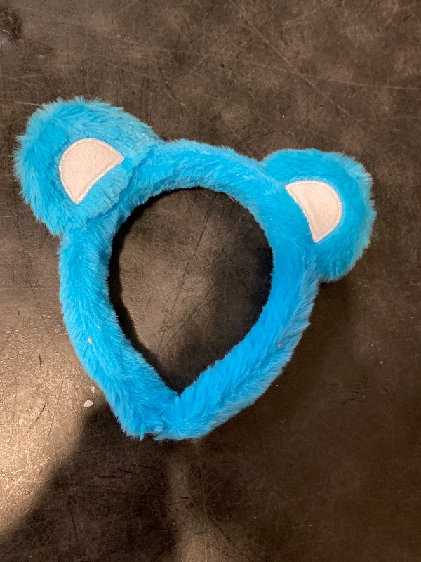 View 2 of Bear Ears Headband, Tail & Heart Patch - Cartoon Bear Costume Accessories Set for Women & Adults, Halloween Animal Cosplay