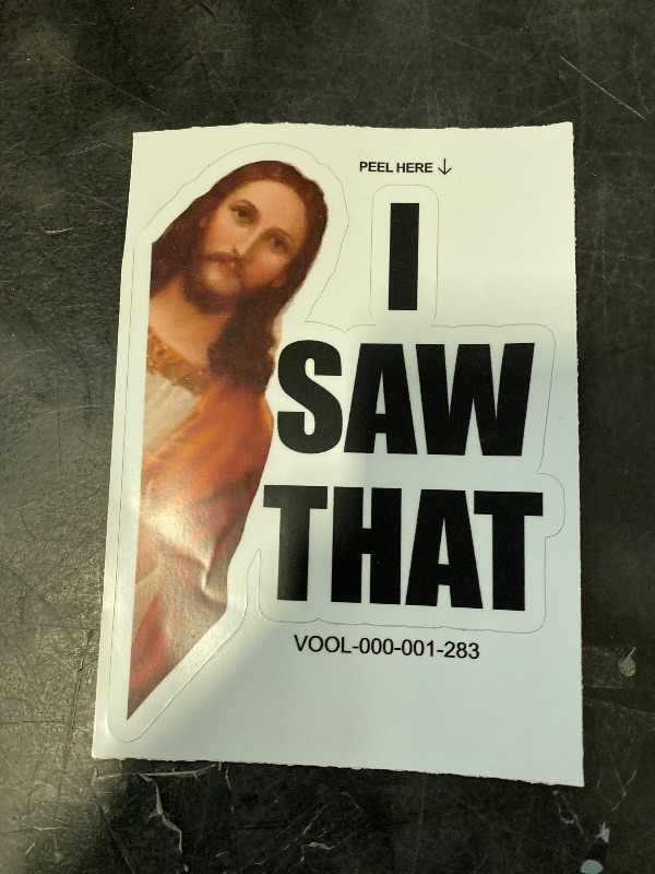 Photo 1 of I Saw That Jesus Vinyl Sticker Auto Car Truck Wall Laptop | Sticker | 5.5" Tall