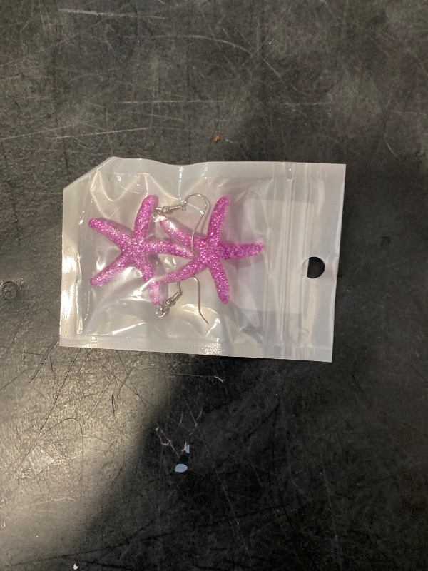 Photo 1 of Ocean Starfish Conch Dangle Earrings Mutilcolor Acrylic Resin Dainty Sea Snail Earrings Summer Beach Statement Jewelry for Women