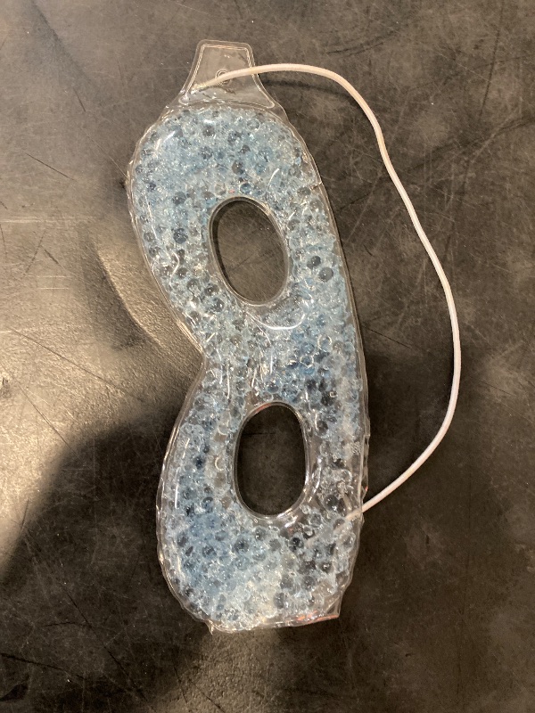 Photo 1 of Cooling Gel Eye Mask with Eye Holes, 2 PCS Cold Eye Packs for Puffiness & Swelling, Reusable Hot Cold Compress Heat Ice Gel Pack, Green and Blue